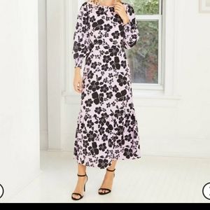 Who What Wear Purple Floral Dress